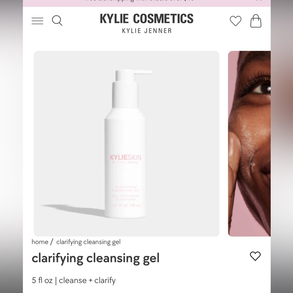 Kylie Skin clarifying cleansing gel